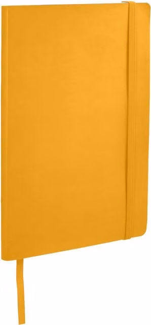 JournalBooks Classic A5 Softcover Lined Notebook in Yellow with Elastic Closure and Bookmark