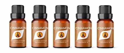 Aroma Energy Cinnamon Pure Essential Oil, 5 x 10ml Bottles, Brown – 1