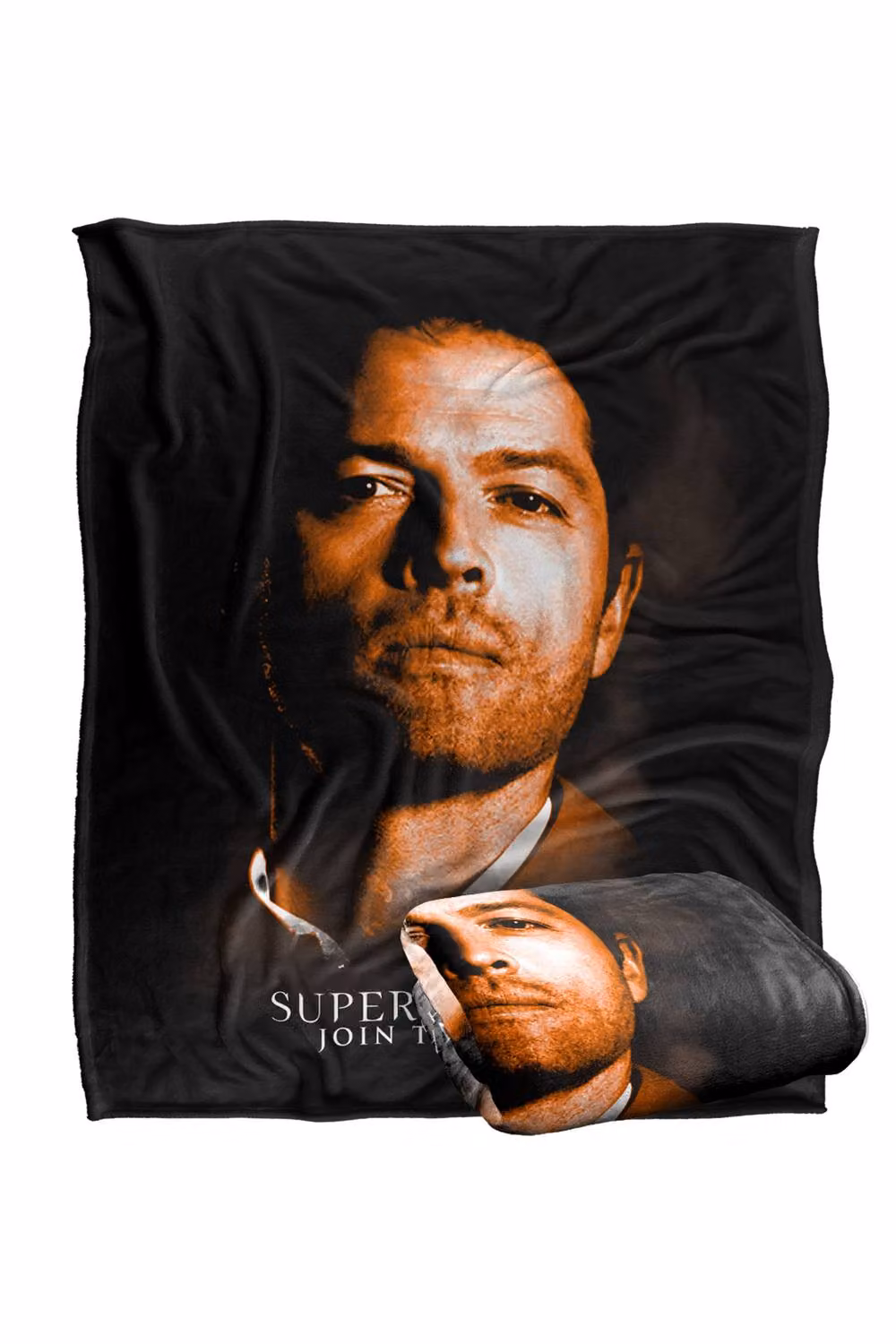 Warner Bros. Supernatural Castiel Portrait Silky Touch Super Soft Fleece Throw Blanket, Multicolour, W/D/H: 91 x 147 cm – 6