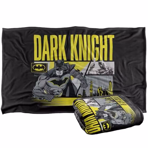 Warner Bros. Batman The Caped Crusader Super Soft Silky Touch Fleece Throw Blanket, Multicolour, W: 91.44 cm x L: 147.32 cm – 1