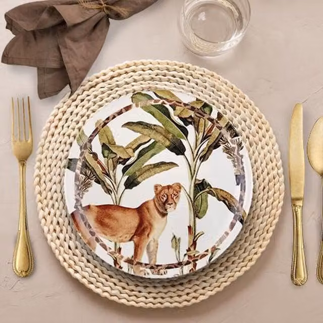 The Mia Mon Reve Series Porcelain Side Plates, Set of 6, Multicolour and Green – 1