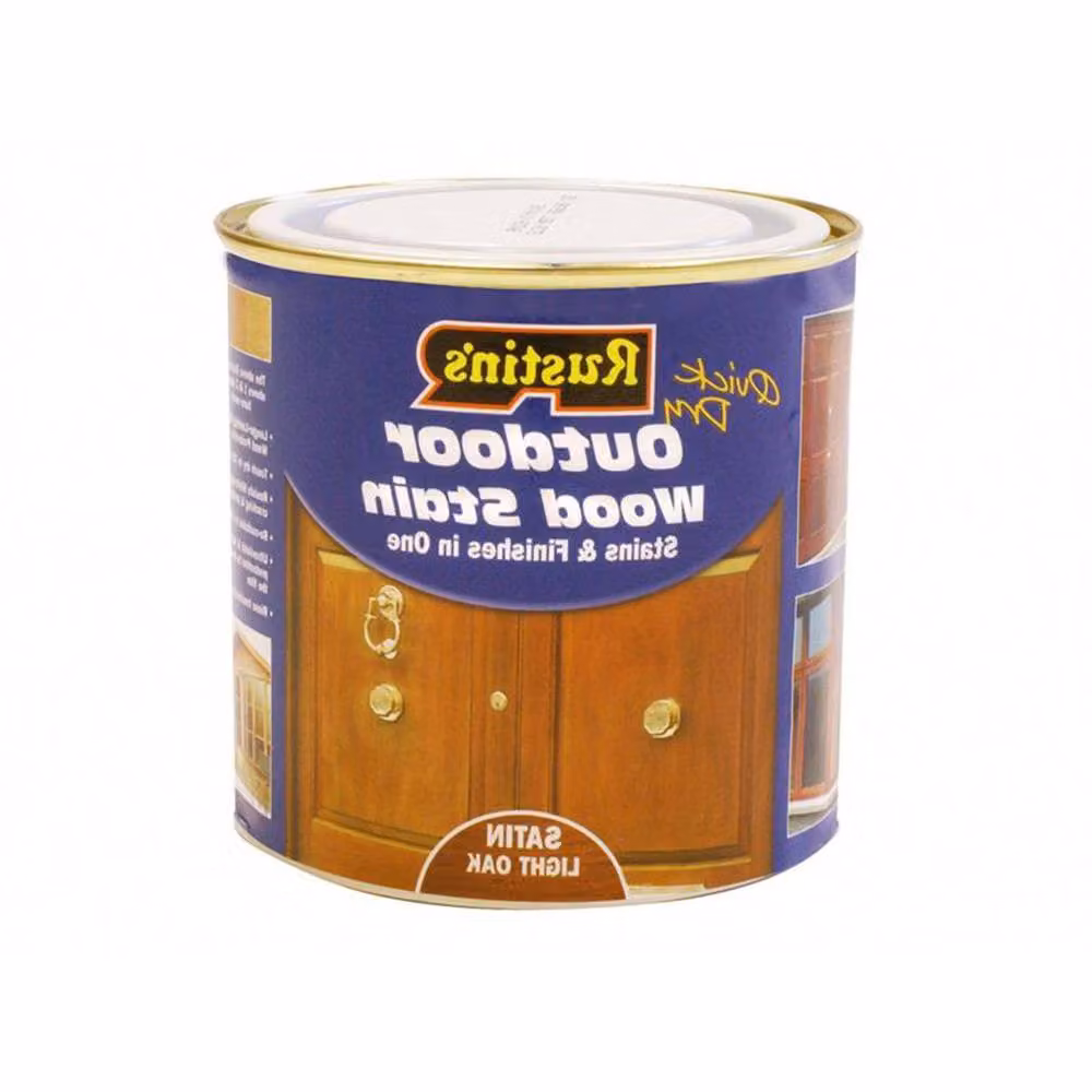 Rustins Oak Woodstain in Brown, Satin Finish, 0.5 l – 2