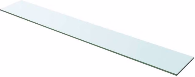 Berkfield Home Wall Mounted Glass Shelves, 2 Piece Set, Transparent, W: 100 cm, D: 15 cm