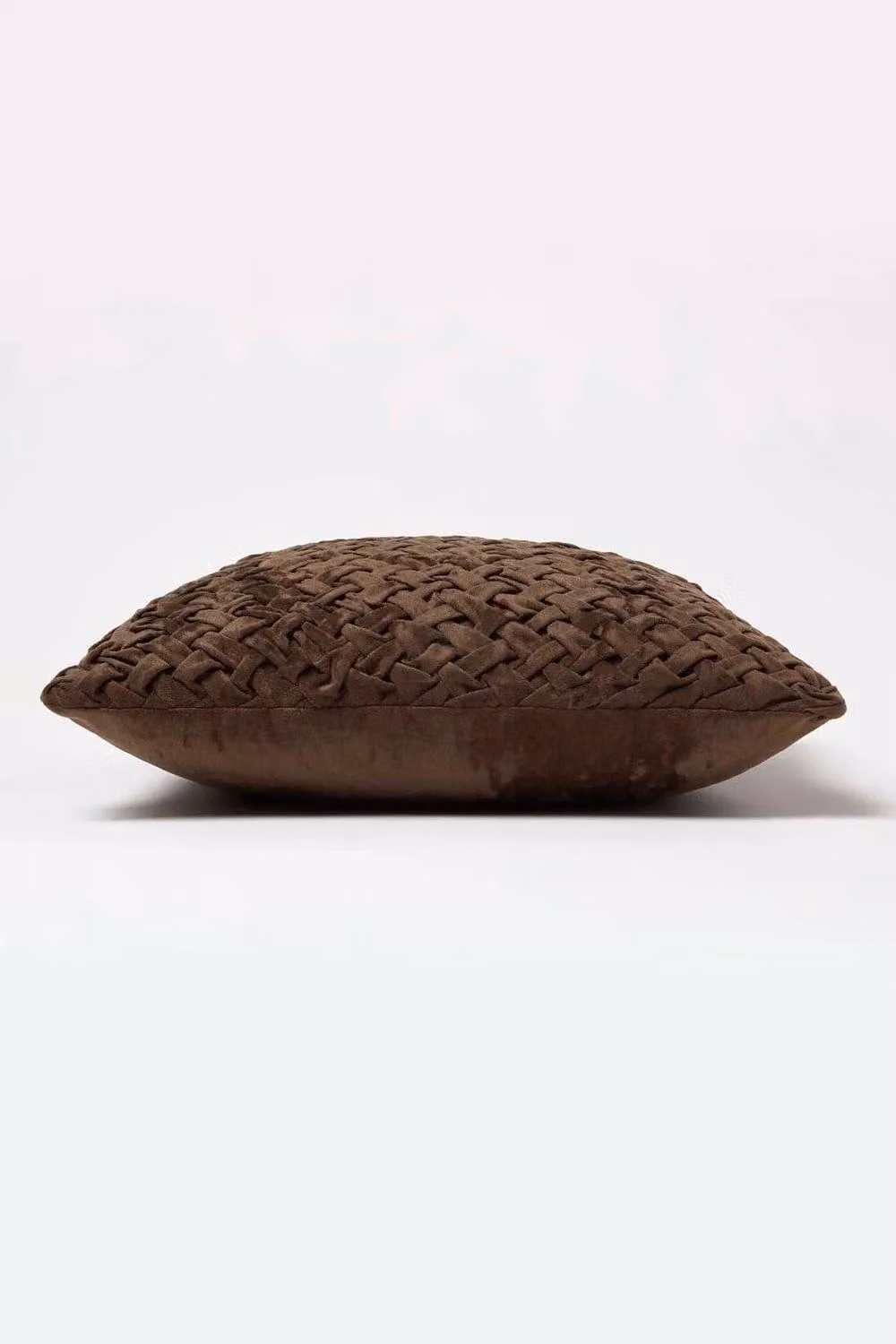 Homescapes Brown Cotton Velvet Square Cushion, W/D/H: 45 x 45 x 45 cm – 2
