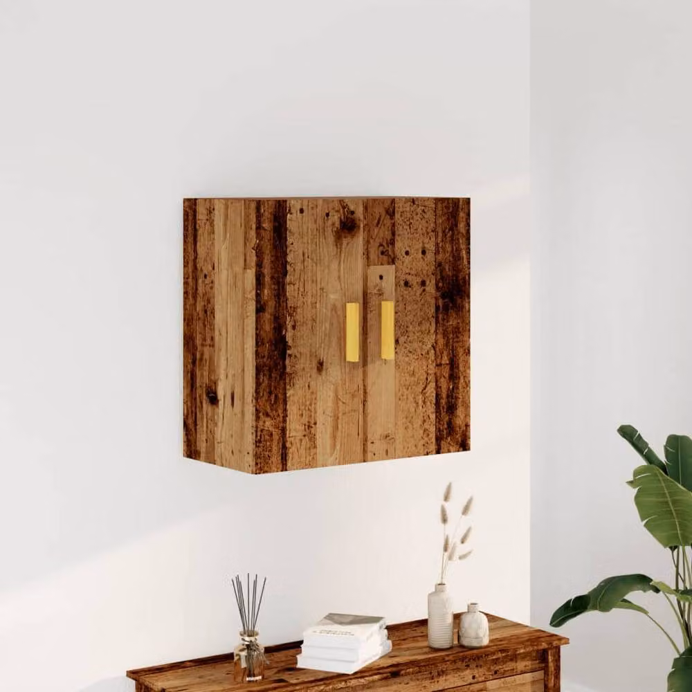 Berkfield Home Old Wood Wall Cabinet in Brown, W/D/H: 60 x 31 x 60 cm – 3