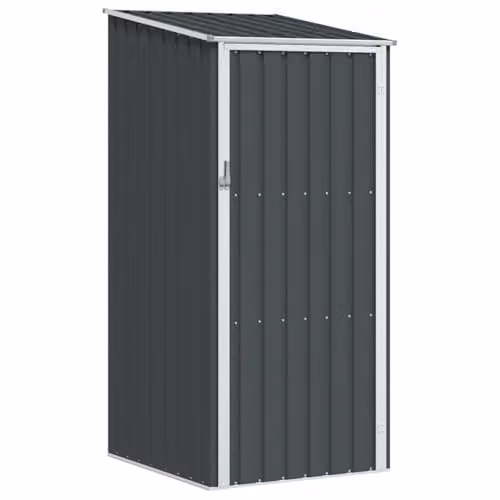 vidaXL Modern Galvanised Steel Garden Shed in Anthracite, W/D/H: 87 x 98 x 159 cm – 1
