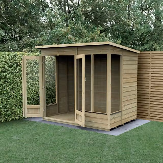 Beckwood Pent Summerhouse in Brown with Window