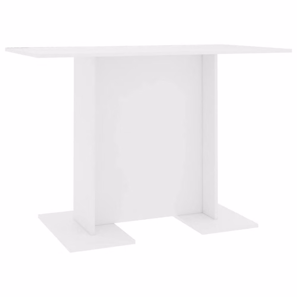 Berkfield Home White Rectangular Dining Table in Engineered Wood, W/D/H: 110 x 60 x 75 cm – 2