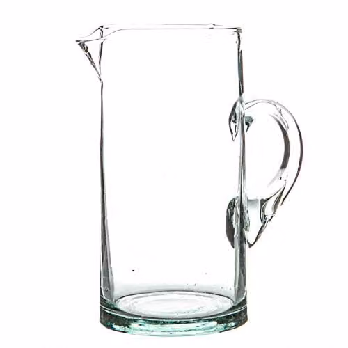 Nicola Spring Jebel Recycled Glass Jug, 1 l, Transparent