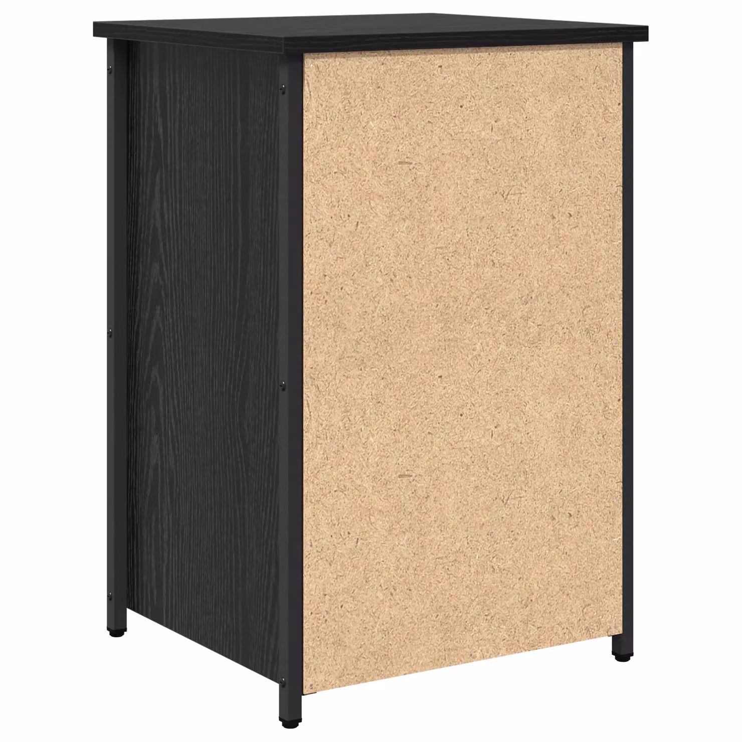 Berkfield Home Black Oak Nightstand Set in Black Oak Engineered Wood with Medium Drawers – 6