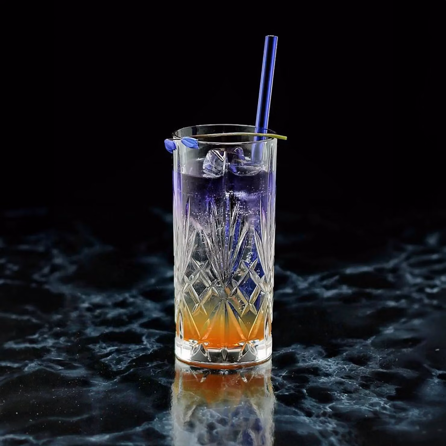 RCR Crystal Melodia Geometric Tumbler Highball Glasses, 360ml, Pack of 6, Transparent – 2