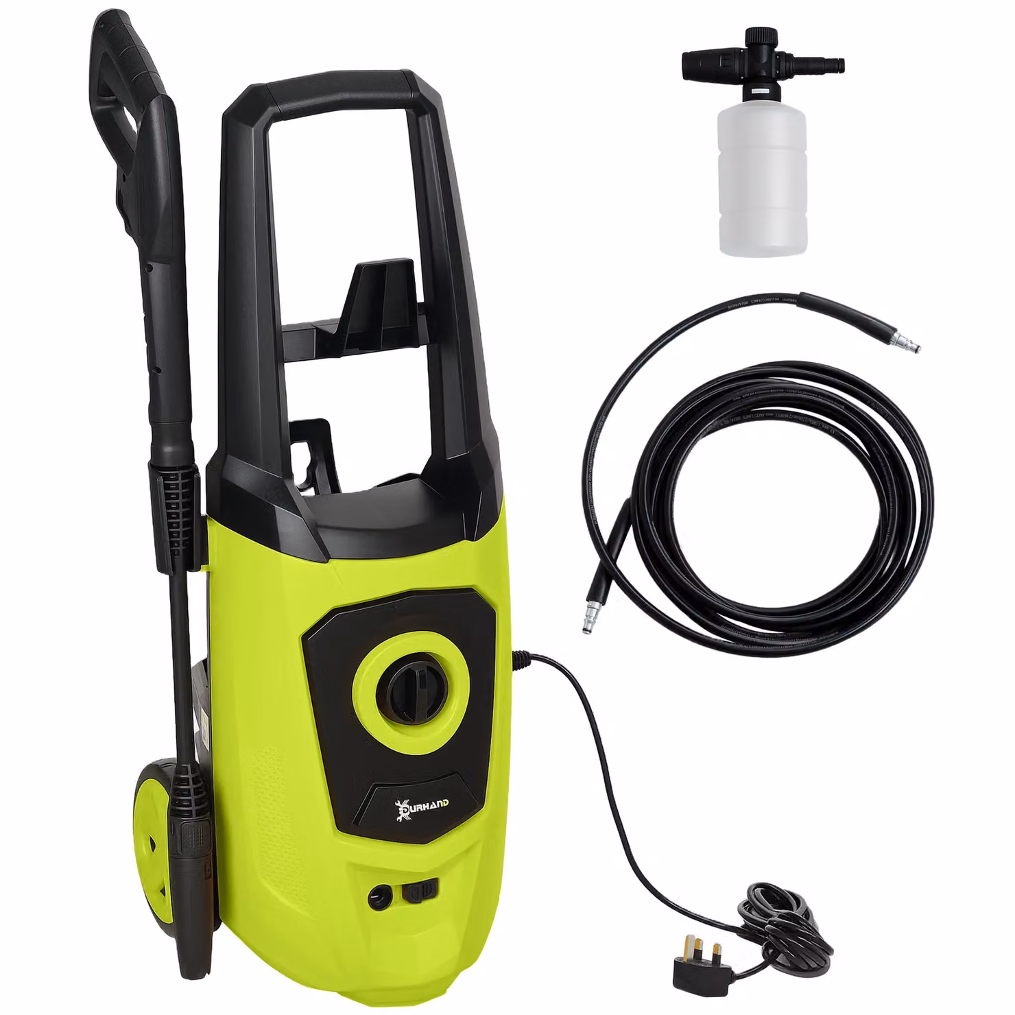 DURHAND Portable Power Washer 1800W, 150 Bar, 510 L/h in Green – 2