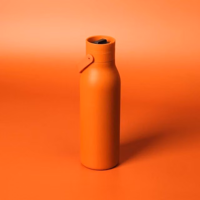 Circular & Co Insulated Stainless Steel Water Bottle, 500ml, Orange, Leakproof and BPA-Free