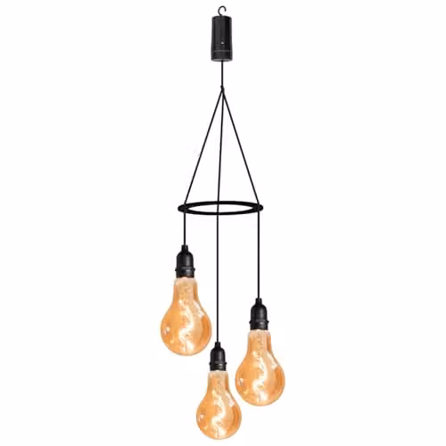 mysmartbuy Flow 3 Drop Battery Powered Pendant Light with Warm White LEDs, Black Weatherproof Hanging Lighting for Indoor and Outdoor Use – 2