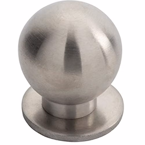 Loops Brushed Stainless Steel Small Solid Ball Cupboard Door Knob in Silver – 1