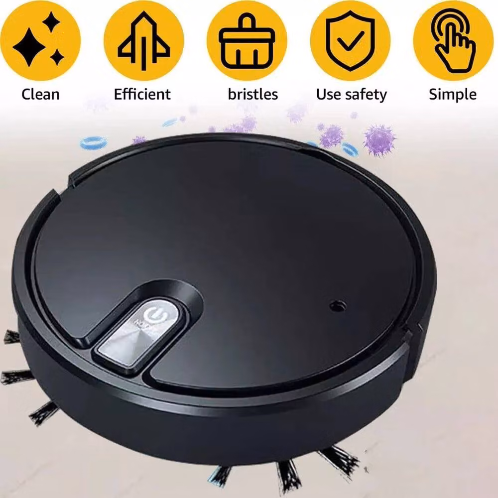 FLAVORA Rechargeable Auto Sweep Mop Robot Vacuum in Black – 3