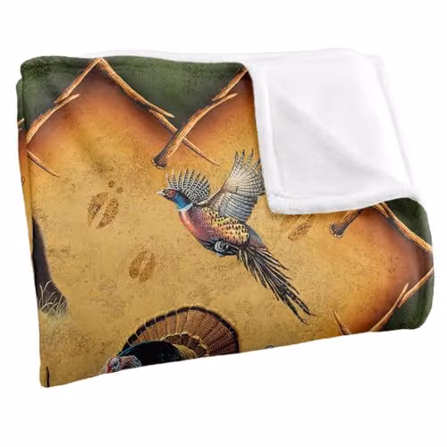 JQ Licensing Tribal Lodge Hunting Animals Super Soft Fleece Throw Blanket, Multicolour, W/D/H: 152 x 127 cm – 2