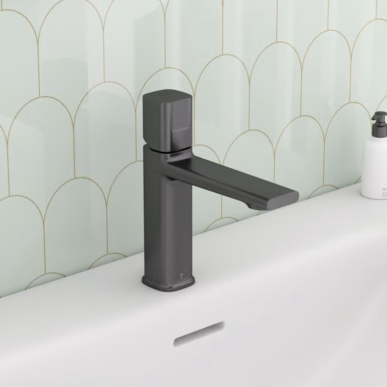 Royal Bathrooms Spin Mono Basin Mixer Tap in Matt Black