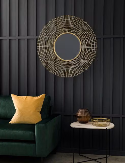 Gallery Direct Stafford Extra Large Round Gold Wall Mirror