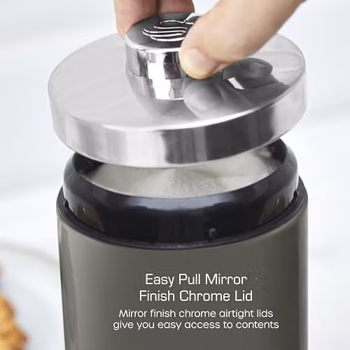Swan Townhouse Set of 3 Airtight Stainless Steel Storage Canisters in Grey, 1.6 l – 4