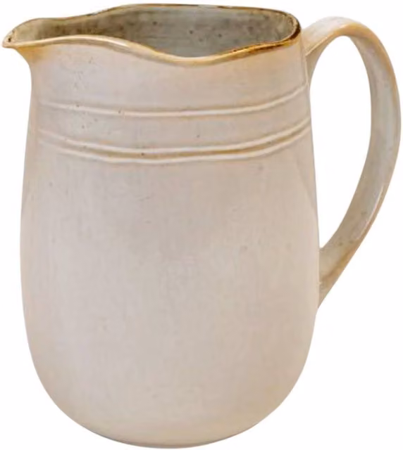 Four Candle Handcrafted White Ceramic Rustic Serving Jug and Vase