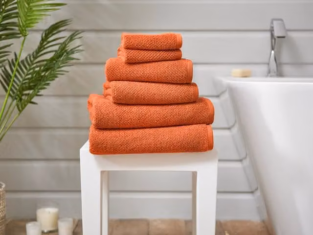 Terrys Romeo Quick Drying Fluffy Cotton Terry Towel in Orange