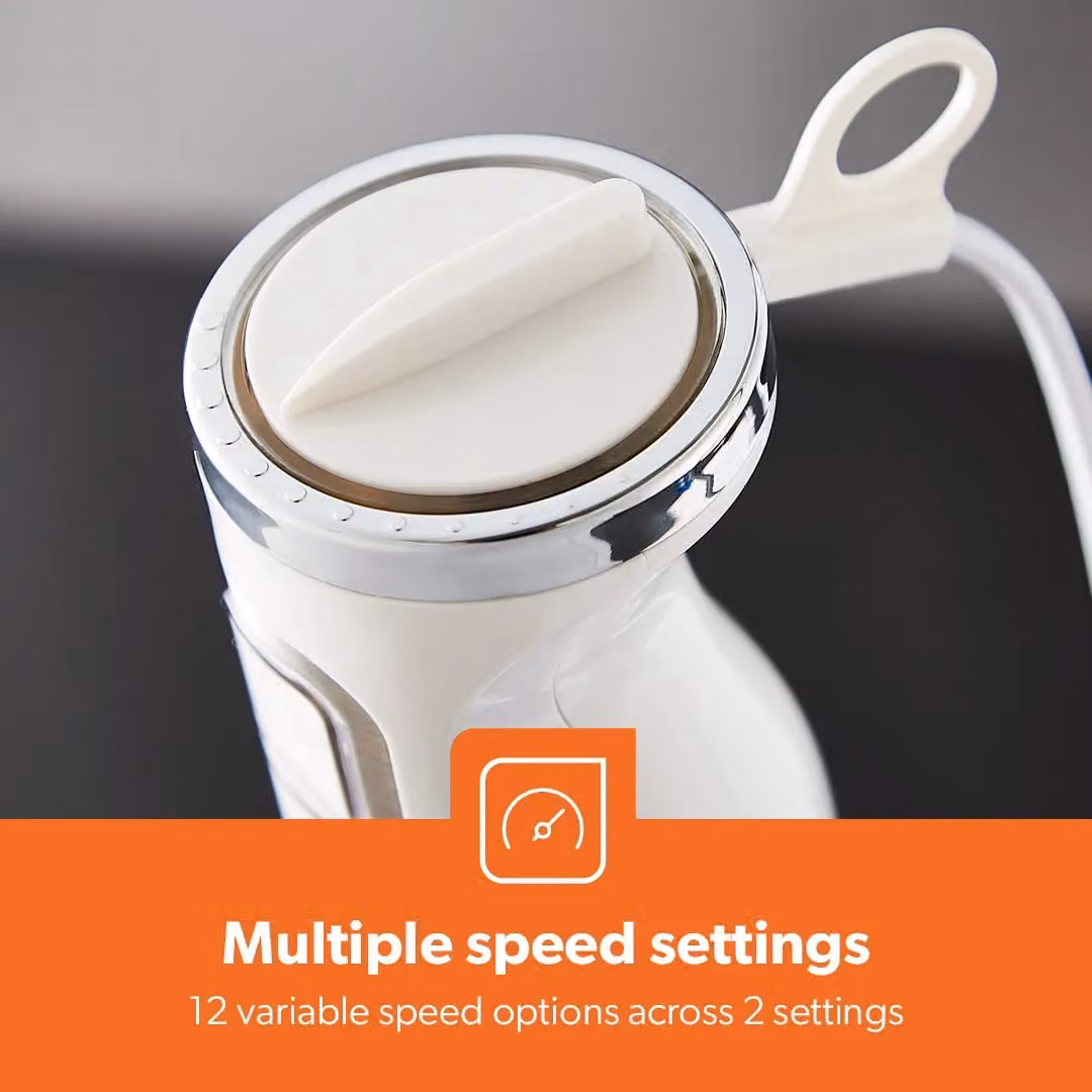 Geepas 600W Electric Hand Blender with 12 Speeds, Turbo and Pulse Functions in Silver – 4