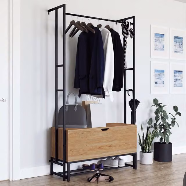 Teknik Hythe Wall Mounted Industrial Hallway Storage Unit in Brown