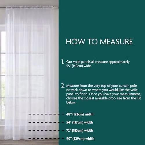 Tyrone Textiles Crete White Linen Look Sheer Voile Eyelet Panels, W: 140 cm, H: 183 cm (Pair) – 3