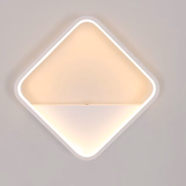 Pheashine Modern White Square LED Wall Sconce, 3000K Warm White Up and Down Light, W/D/H: 25 x 5.5 x 5.5 cm