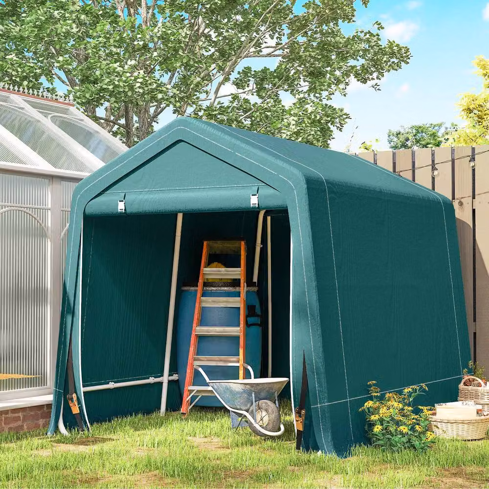 Rolipo Waterproof Bike Storage Tent, Green, W: 243.84 cm, D: 202.0 cm, H: 240.0 cm – 3