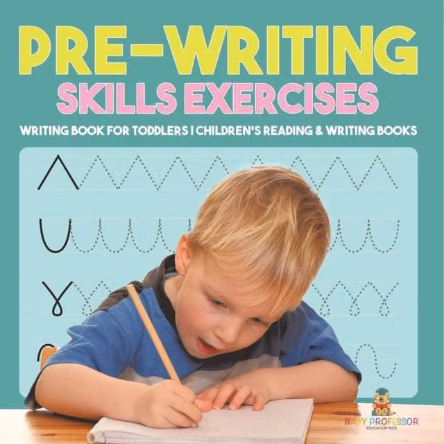 Baby Professor Pre-Writing Skills Exercises Penmanship Writing Book for Children in White and Multicolour