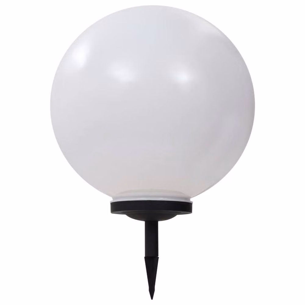 Berkfield Home Outdoor Solar LED Spherical Lamp, White, Diameter: 50 cm – 2