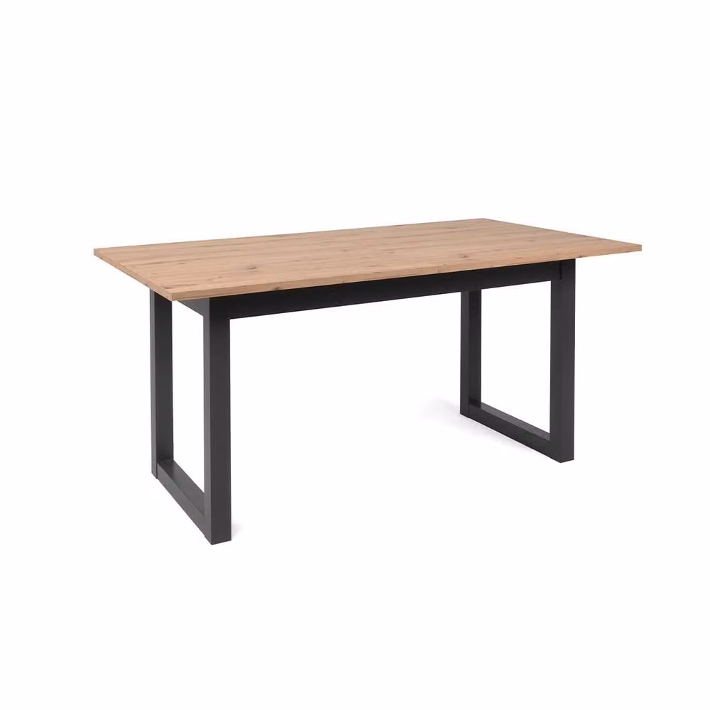 CALICOSY Denver Extendable Rectangular Dining Table in Light Oak, W/D/H: 160-200 x 90 x 75 cm – 3
