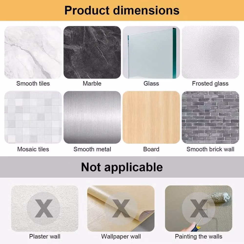 SPETLEK Grey and White Marble Self-Adhesive Wall Tiles, High Gloss Abstract Square Decor, W/D/H: 100 x 100 x 1 cm