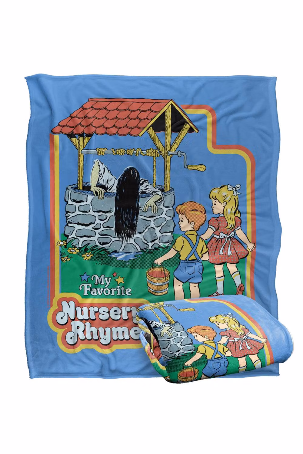 Steven Rhodes Nursery Rhymes Silky Touch Super Soft Fleece Throw Blanket, Multicolour, W/D/H: 91 x 147 cm – 2