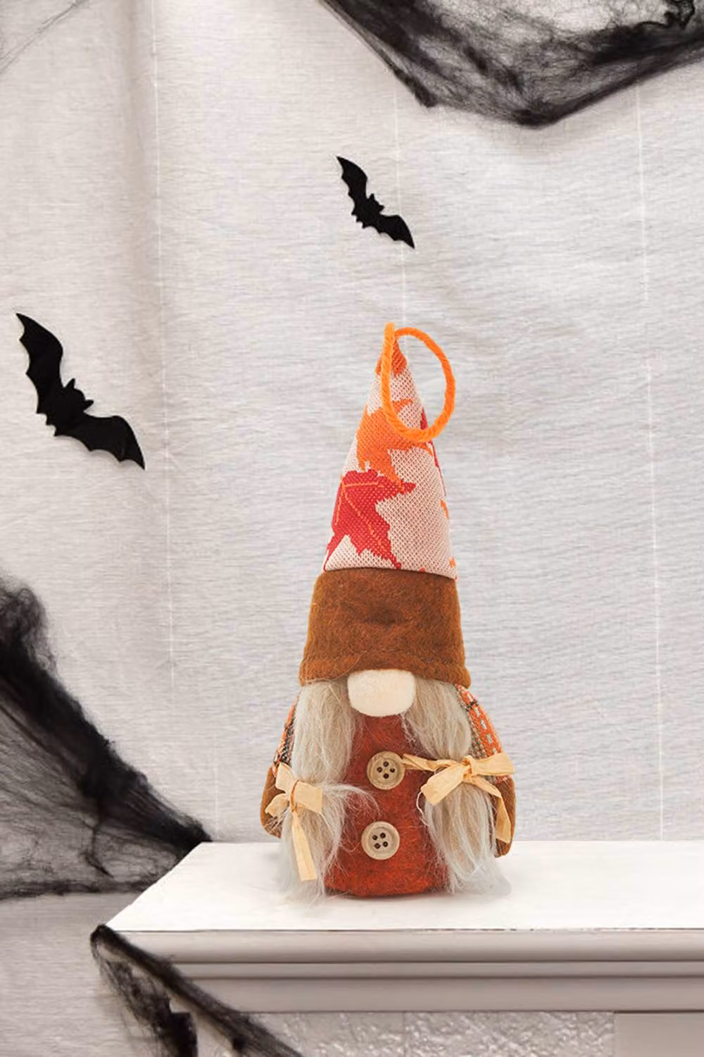 H&O Direct Women's Halloween Light-Up Plush Gnome in Orange – 2
