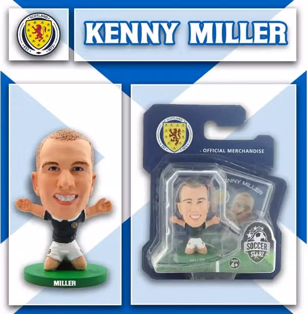 SoccerStarz Scotland Kenny Miller Home Kit 5cm Figure in Green and Multicolour