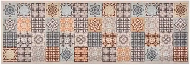 Berkfield Home Washable Moroccan Mosaic Kitchen Carpet, Multicolour, W: 60 cm x L: 180 cm – 1