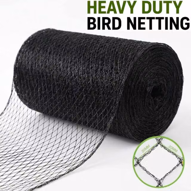 Spetlek Heavy Duty Black Garden Bird Netting Mesh, 2 Pack, W: 2 m, L: 10 m – 1