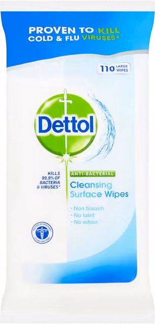 Dettol Antibacterial Surface Cleansing Wipes, Multicolour