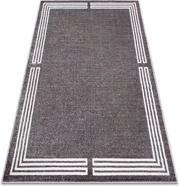 RugsX Mateo Grey High-Low Effect Modern Rectangular Rug W: 140 cm, L: 190 cm