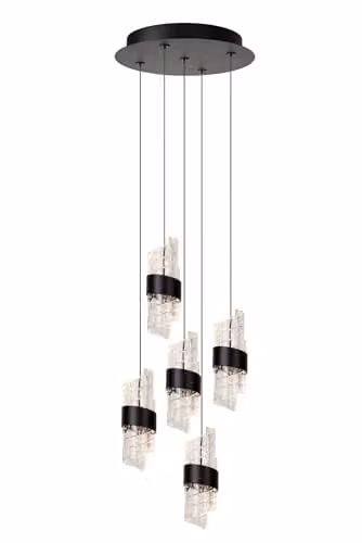 Lucide Kligande Dimmable Height Adjustable LED Pendant Light, Black, Diameter: 30 cm – 1