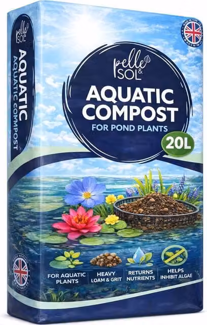 Pelle & Sol 20L Aquatic Compost with Loam and Grit for Pond Plants in Brown – 7