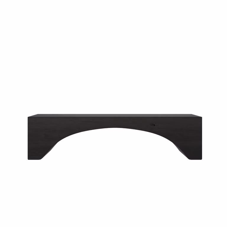 Dome Deco DOVER Black Modern Rectangular Wood Coffee Table