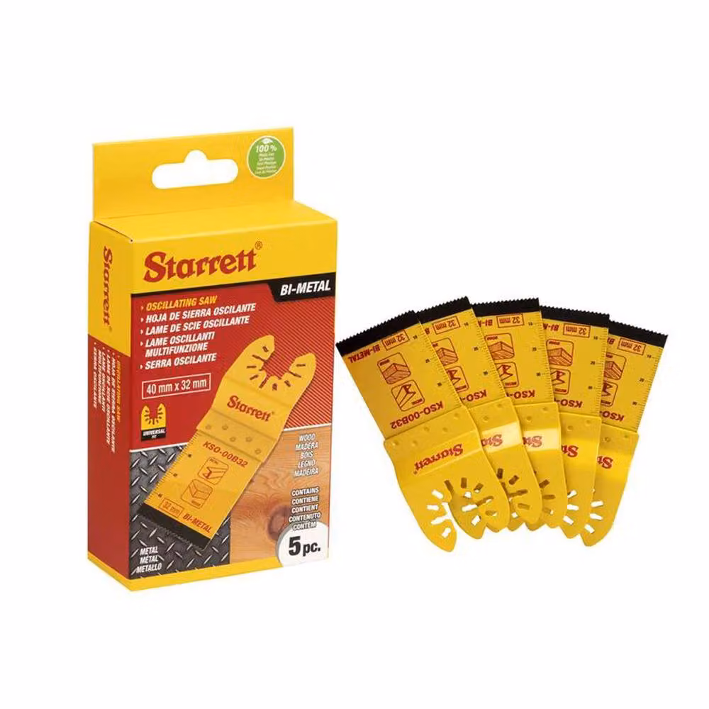 Starrett Bi-Metal Oscillating Multi-Tool Plunge Blade for Wood, 18 TPI, Yellow – 2