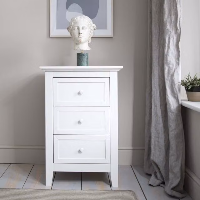 Noa and Nani White Classic Bedside Table for Adults