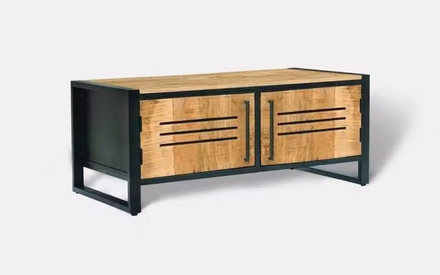 Jaipur Furniture Ltd Frais Range Mango Wood Coffee Table in Brown, W: 100 cm, D: 50 cm, H: 40 cm – 1