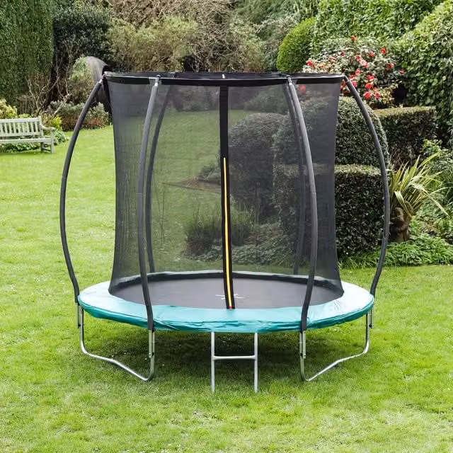 Leapfrog Green Lantern Shaped Mini Trampoline with Safety Net