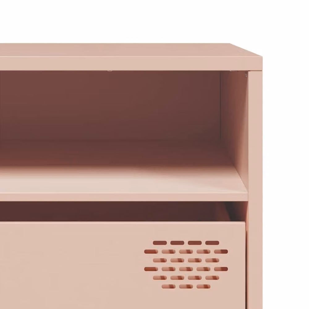 Berkfield Home Modern Pink TV Cabinet in Matt Cold-rolled Steel W: 202 cm, D: 39 cm, H: 43.5 cm – 5